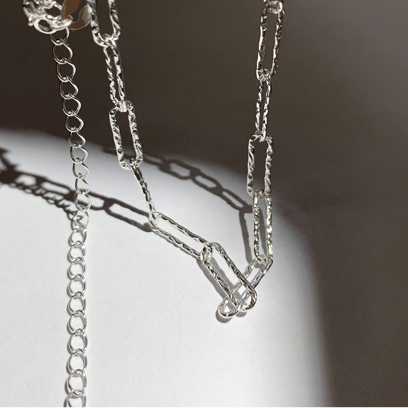 Wholesale Silver Geometry Ring New Female Clavicle Necklace