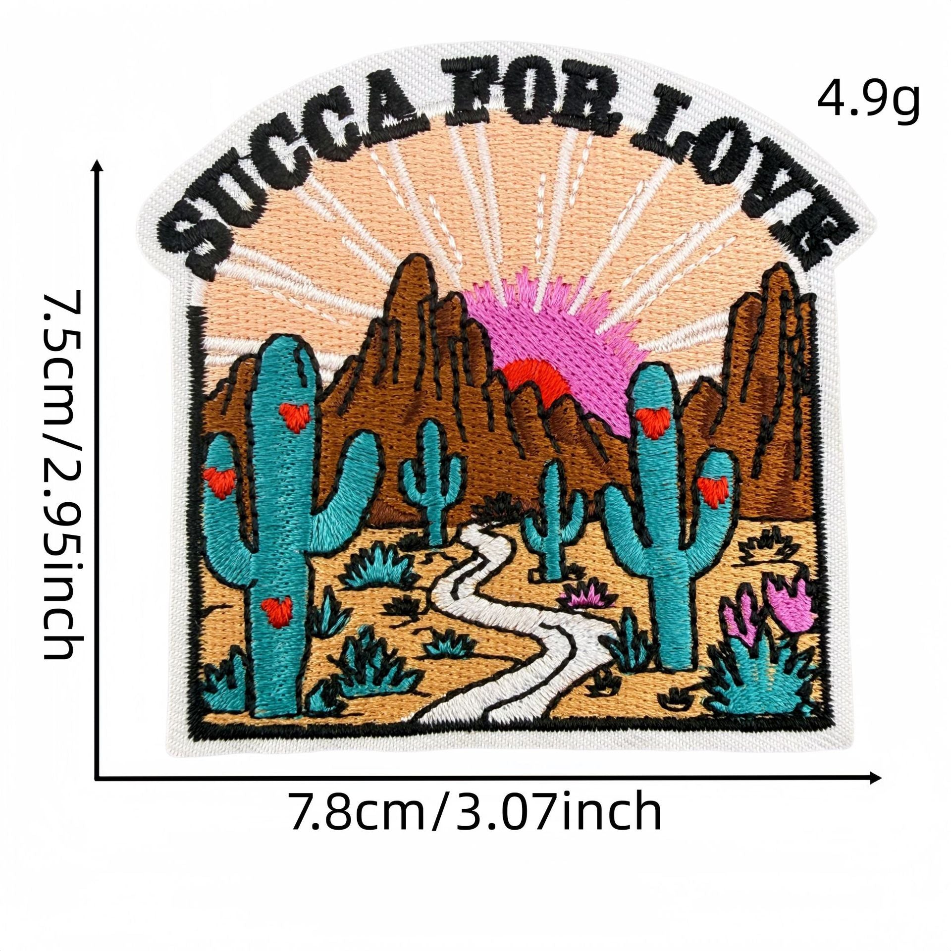 Wholesale Chic Cowgirl Western Embroidered Patch Set 18Pc Leopard Cactus Design Sew On Badge Craft Supply