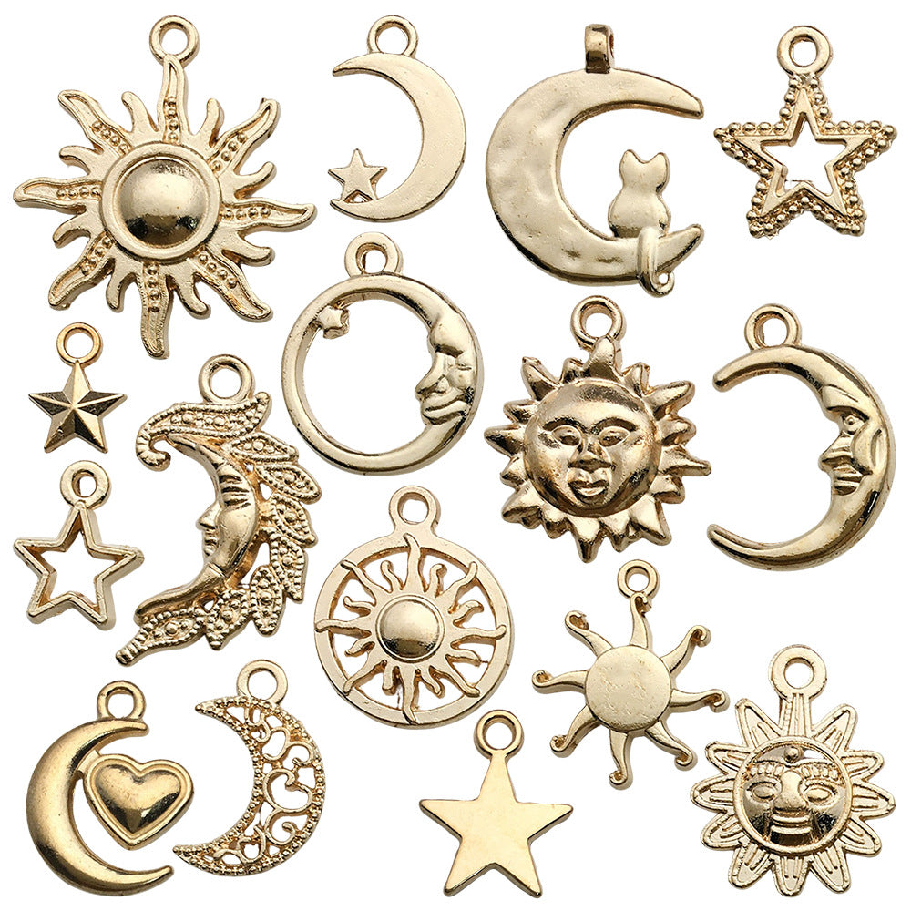 Wholesale Alloy Simulation Star Moon Sun Series Pendant