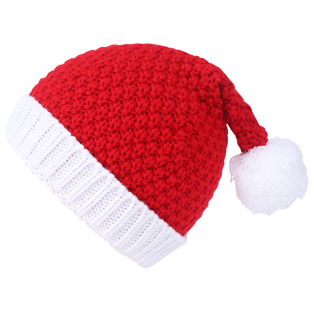 Wholesale Parent-child Christmas Red and Green Striped Beanie