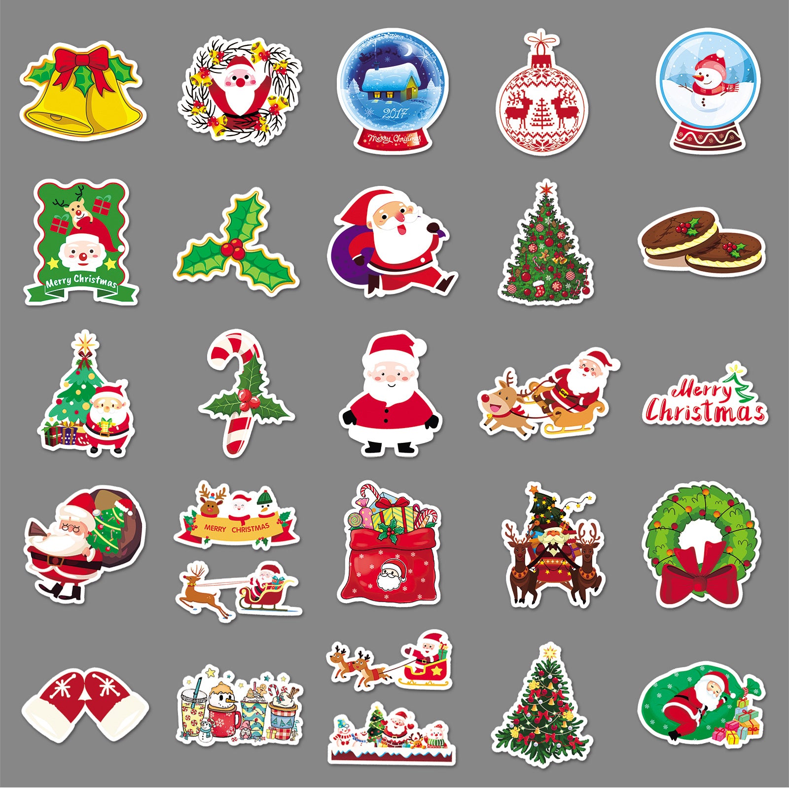 Wholesale 102 pcs/ pack Christmas  Cartoon Graffiti Holiday Theme  Sticker