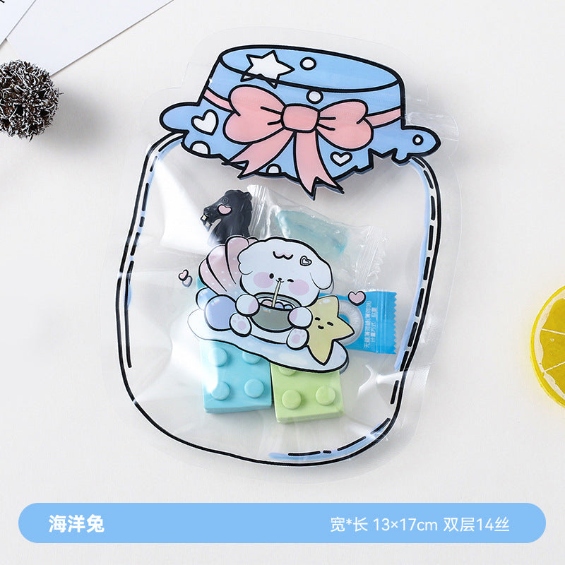 Wholesale  Cartoon Cute Ziplock  Transparent  Storage Bag
