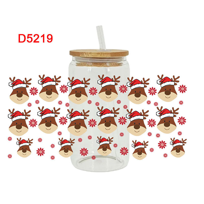 Wholesale Christmas Gift Series 16oz Cup UV DTF Wraps