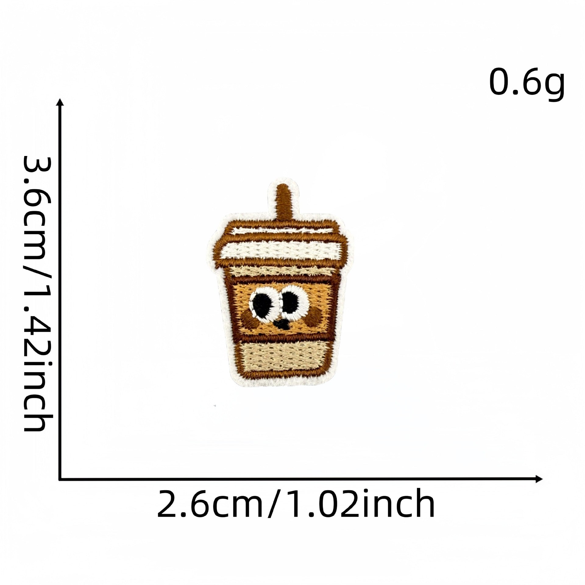 Wholesale Fashion Cartoon Food Embroidered Cloth Patches Cute Milk Tea Bread Design Sew On Decorative Clothing Accessory