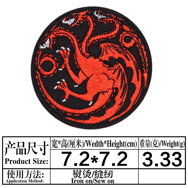 Wholesale Embroidered Twill Patch Clothing Accessory Fashion Applique Badge For Jeans DIY Craft Supply