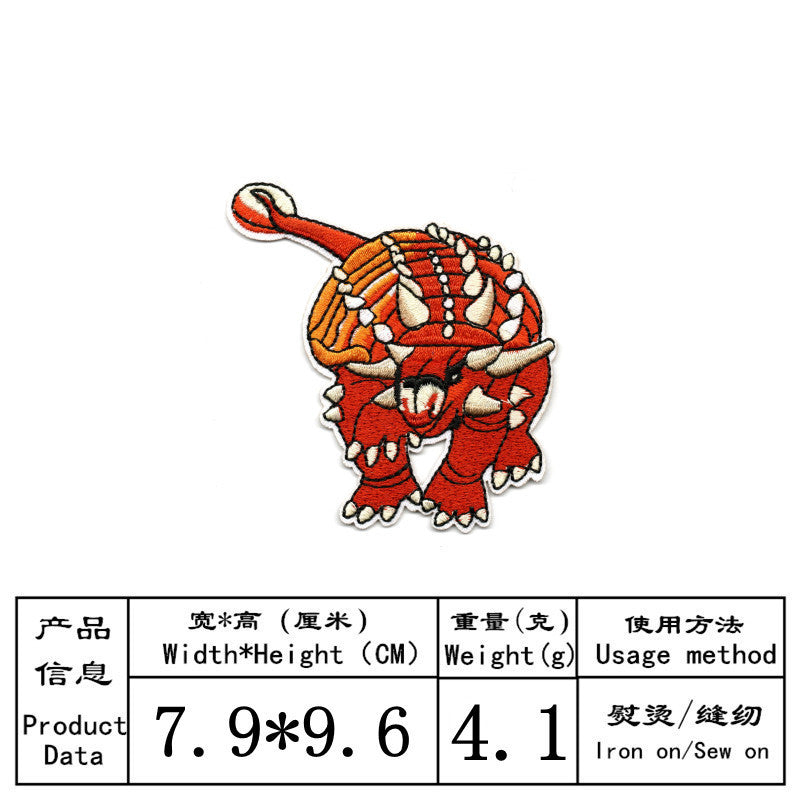 Wholesale 16 Pack Cartoon Dinosaur Embroidery Patches Iron On Appliques Decorative Sew On Badges For Clothing Towels Hats DIY Craft Gift