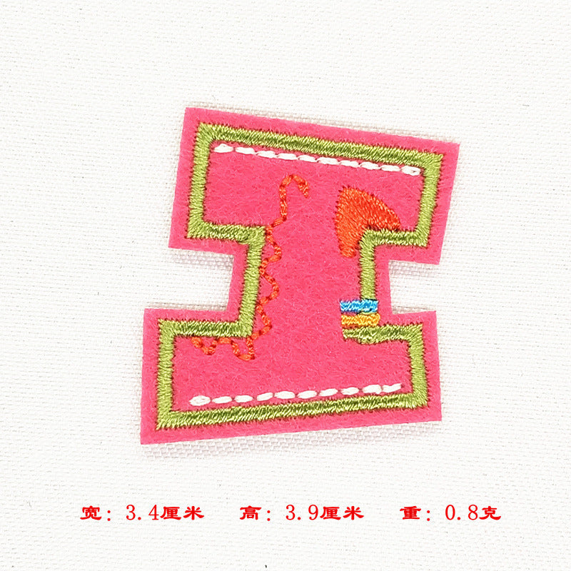 Wholesale Colorful English letter embroidery DIY Patches