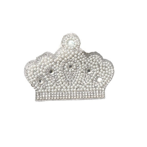 Wholesale 10pcs Pearl Crown Hot Stamping Embroidery DIY Patches