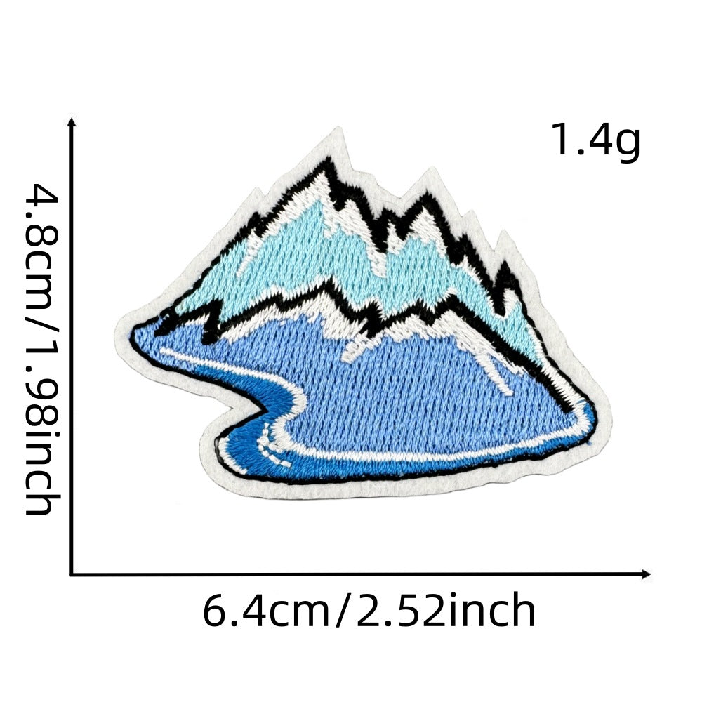 Wholesale Embroidered Patch With Landscape Adventure Design For Outdoor Travel Camping Clothing Decorative Accent