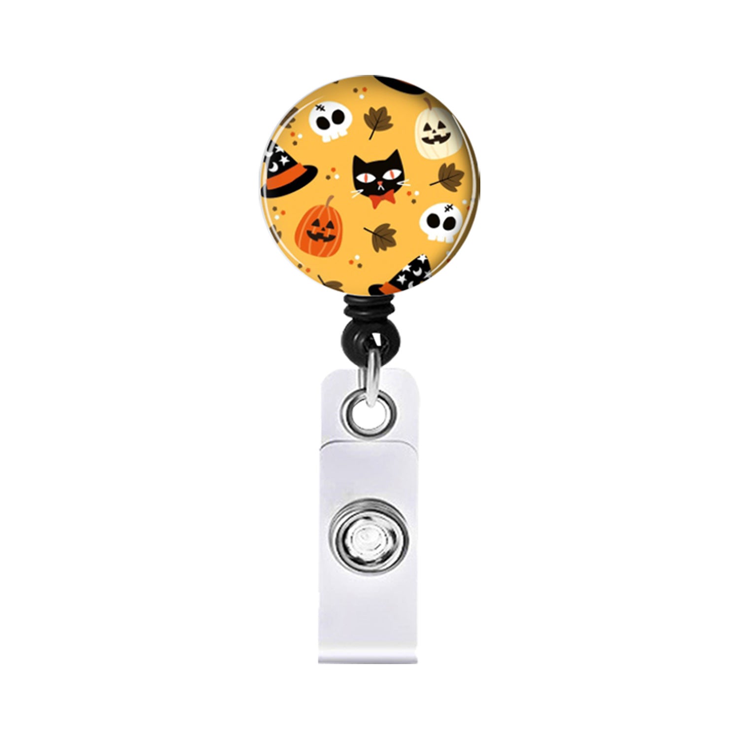 Wholesale Badge Reels ABS Halloween Candy Ghost Cat Retractable Keychain