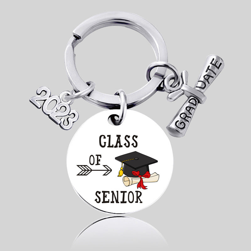 Llavero de metal de regalo de graduación al por mayor