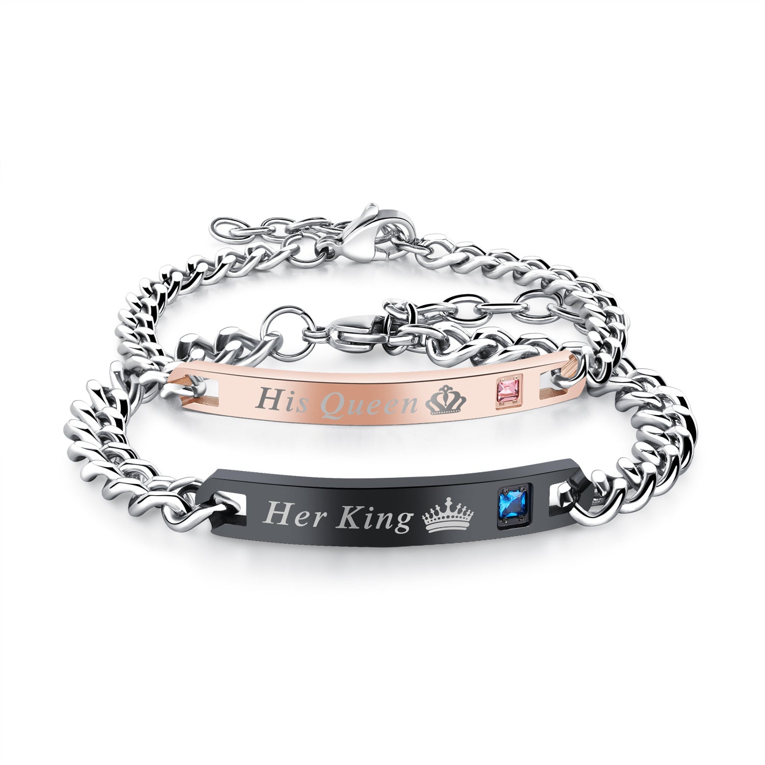 Wholesale Titanium Steel Three-dimensional Rose Gold Bracelet