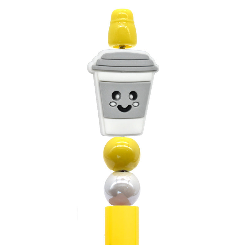 Wholesale Random 100pcs Coffee Creative Ballpoint Pen Bead