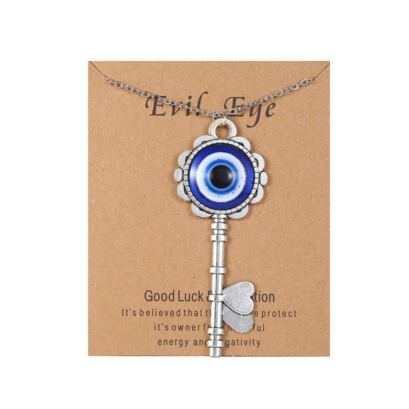 Wholesale Devil Eye Dima Hand Alloy Necklace