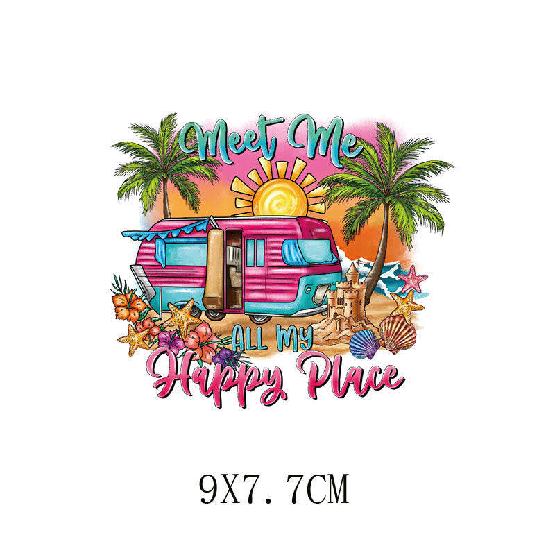 Wholesale Summer Cartoon Heat Transfer   UV DTF Ready to Press Transfers Wraps