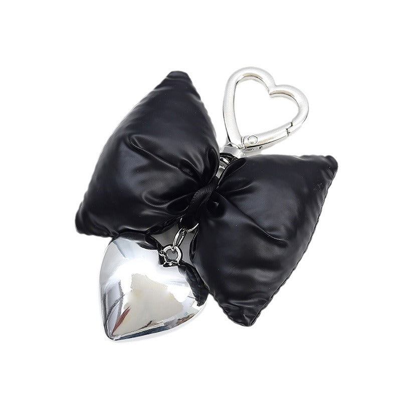 Wholesale New Cotton Leather Bow Mobile Phone Pendant High-end Sense Bag Keychain Hanging Women