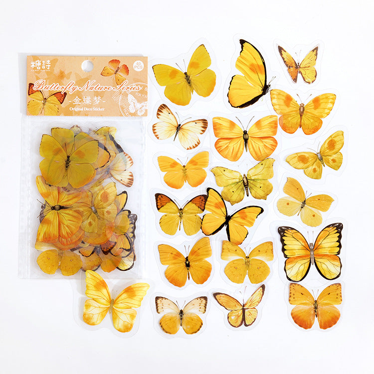 Wholesale Butterfly Nature Series Retro Art Handheld Small Size Collage