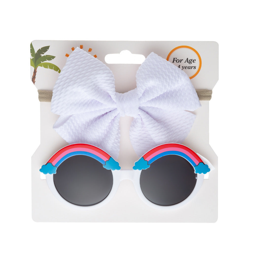 Wholesale Kids Sunglasses Fabric Headband Set