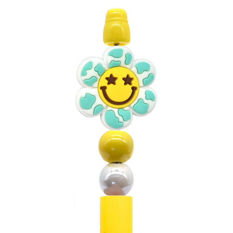 Wholesale Smiley face series cartoon flower Focal Beads