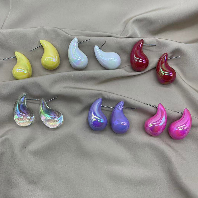 Wholesale Colored Acrylic Water Drop Earrings