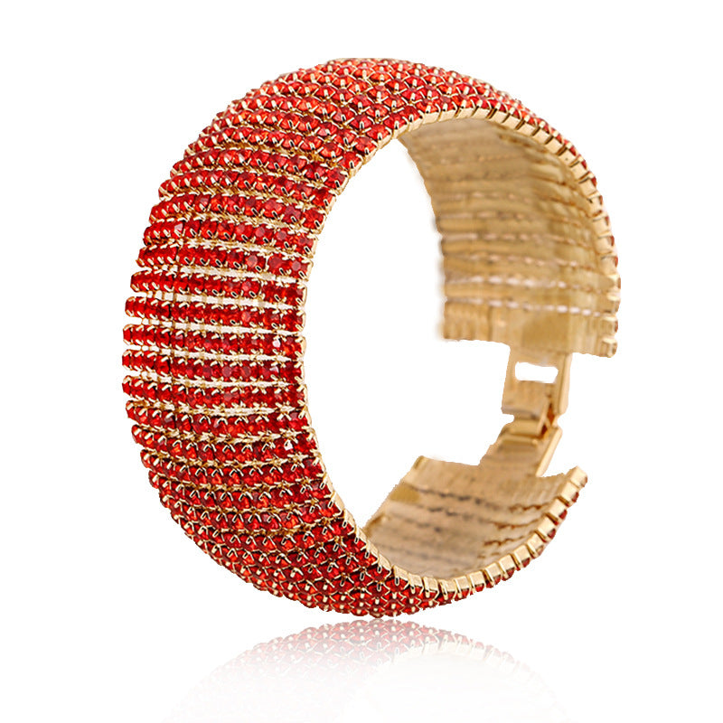 Wholesale Diamond Crystal Rhinestone Full Diamond Electroplating Bracelet