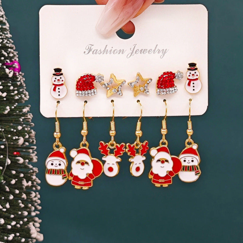Wholesale Alloy Snowman  Gift Earrings