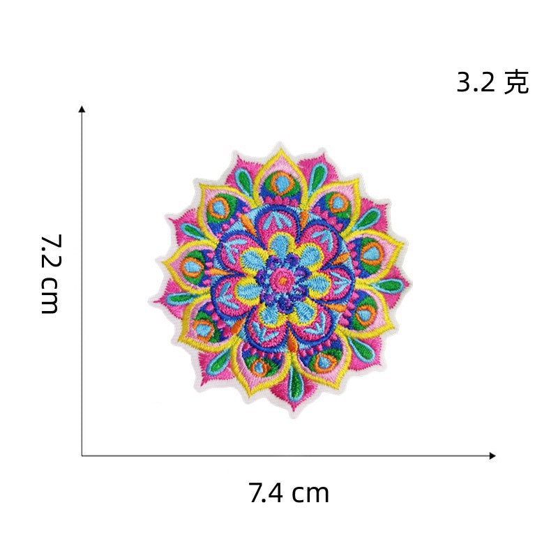 Wholesale DIY Embroidery Cloth Colorful Series Bear Flower Hat Clothes Patch FS