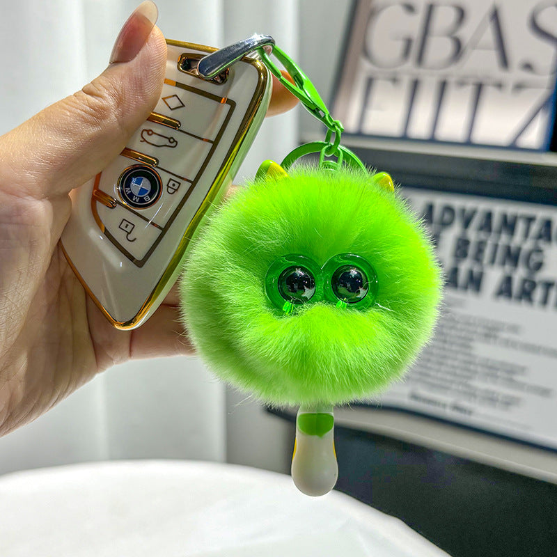Wholesale Cute kitten fur ball car key chain
