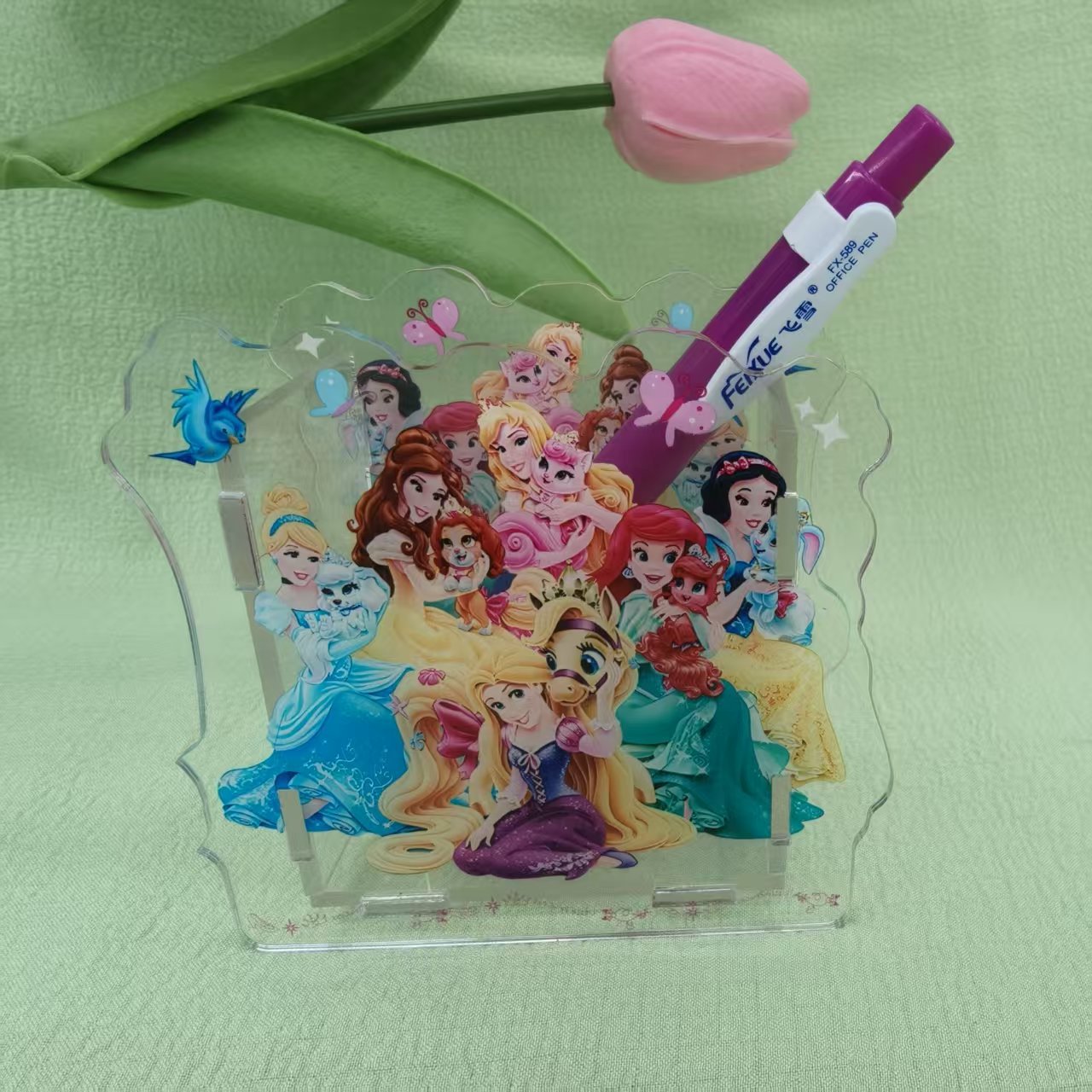 Wholesale  Creative Cute Cartoon Acrylic Pen Holder  OLY Exclusive