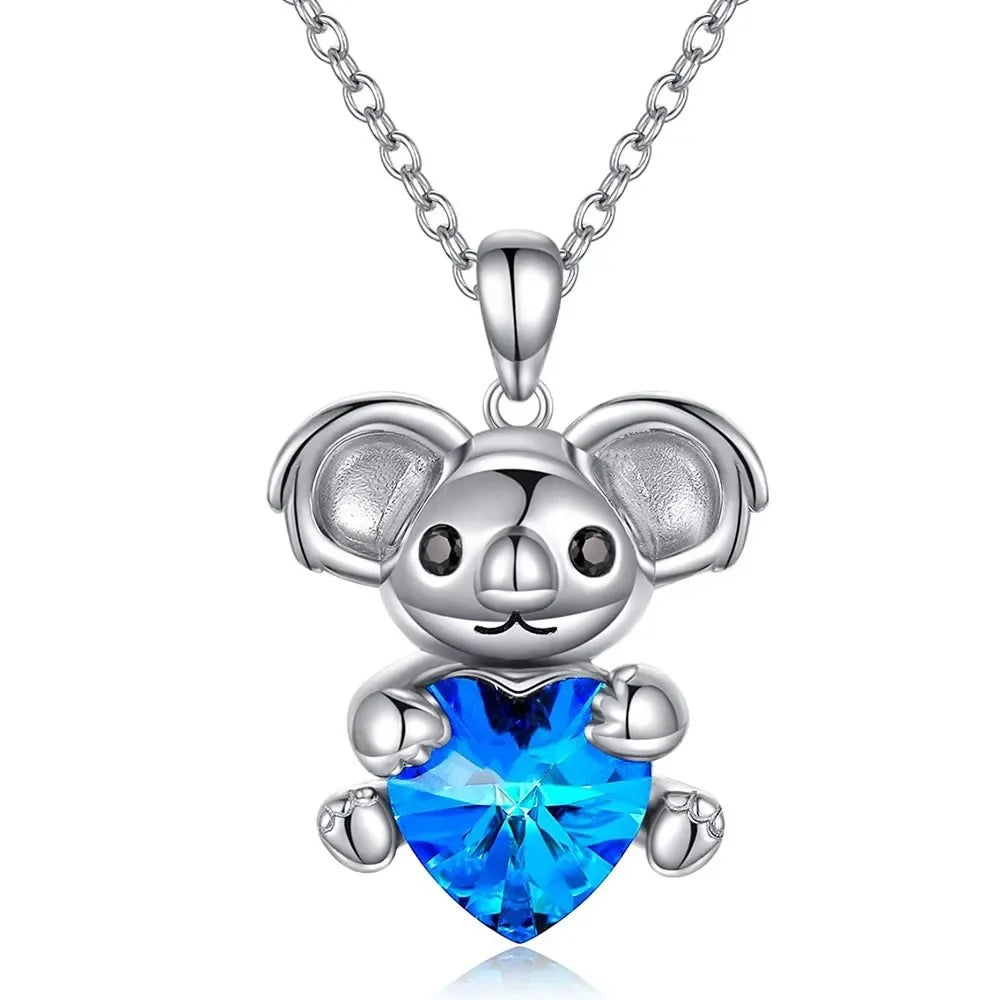 Wholesale sloth pendant necklace Crystal