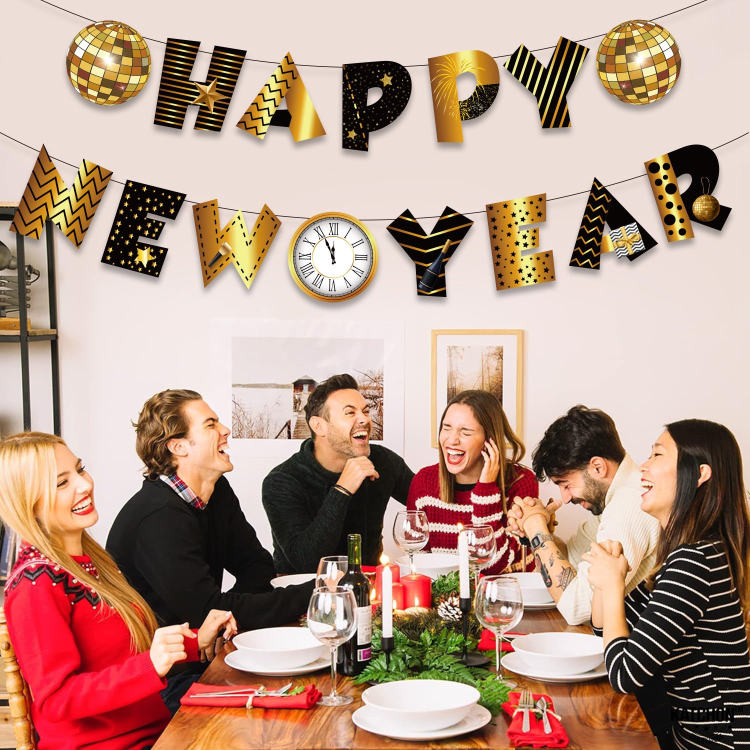 Wholesale 2024 Happy New Year Flag Decoration