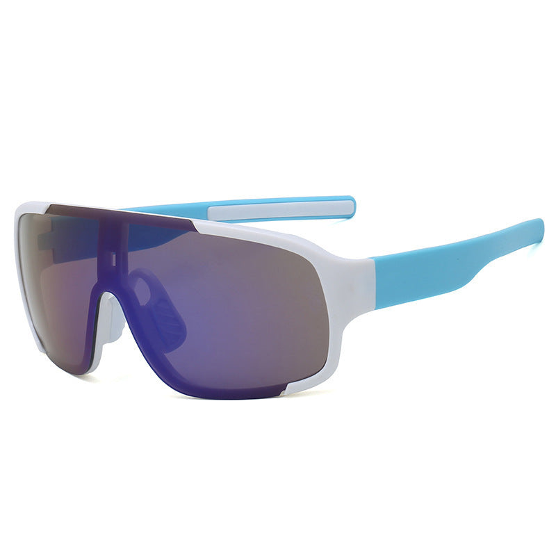 Wholesale Road cycling white mercury sunglasses fashion mountaineering running one-piece sunglasses anti-ultraviolet