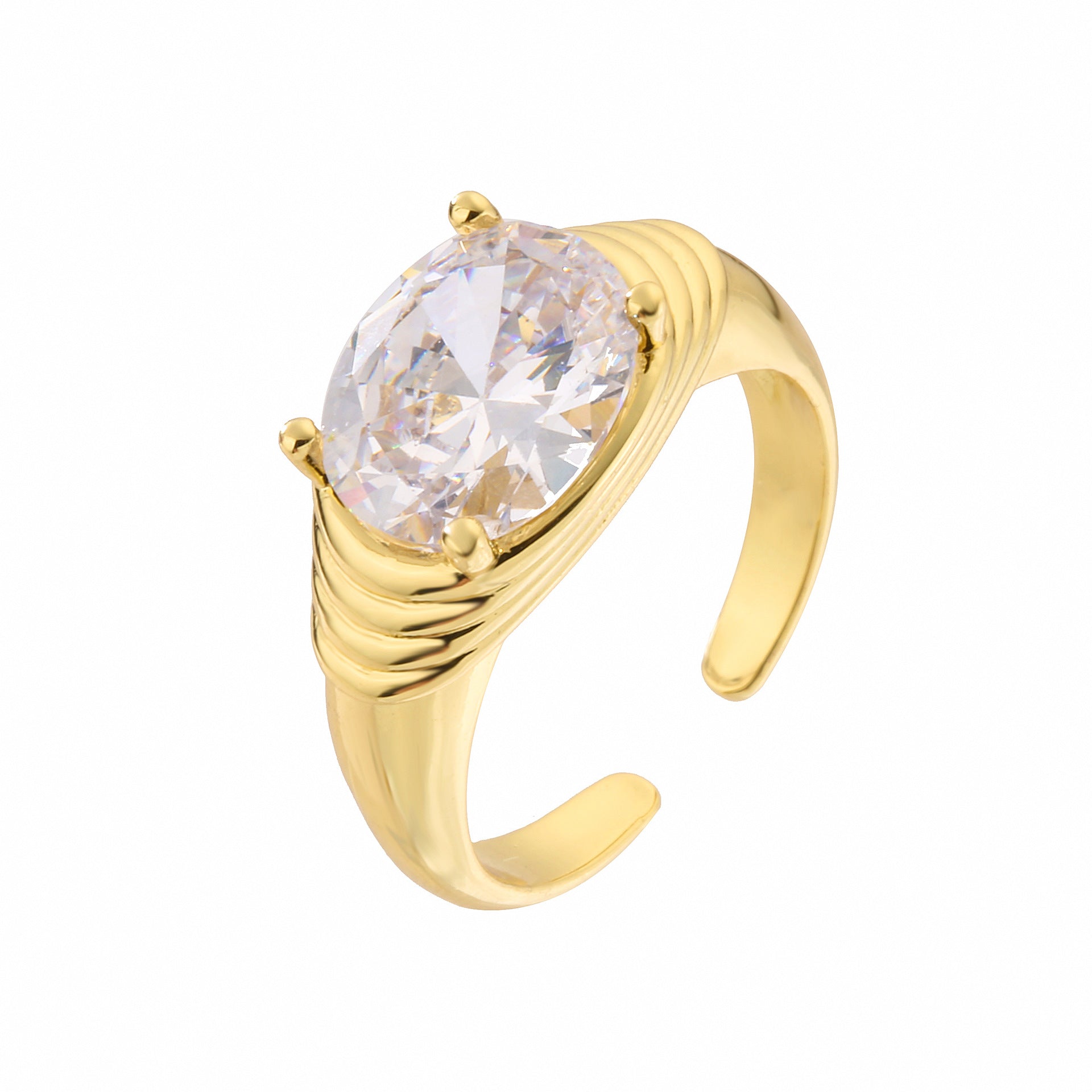 Wholesale Fashion Love Geometric Opening Adjustable Ring