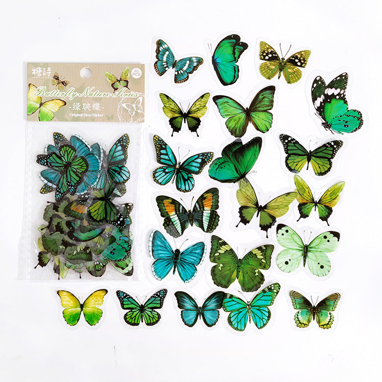 Wholesale Butterfly Nature Series Retro Art Handheld Small Size Collage