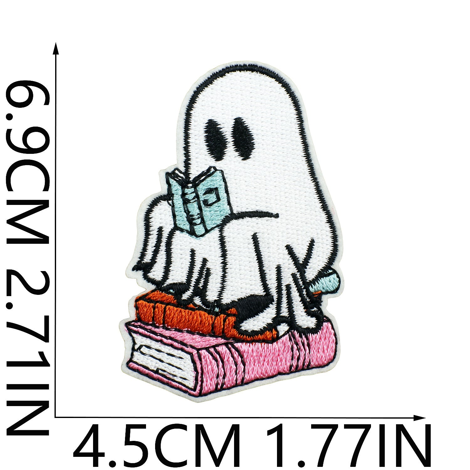 Wholesale Iron On Ghost Pumpkin Embroidery Patch Cute Witch Applique For Clothing Holiday Craft Supply For DIY Decor