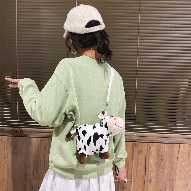 Wholesale Plush Cow Bag Cartoon Cute Shoulder Bag