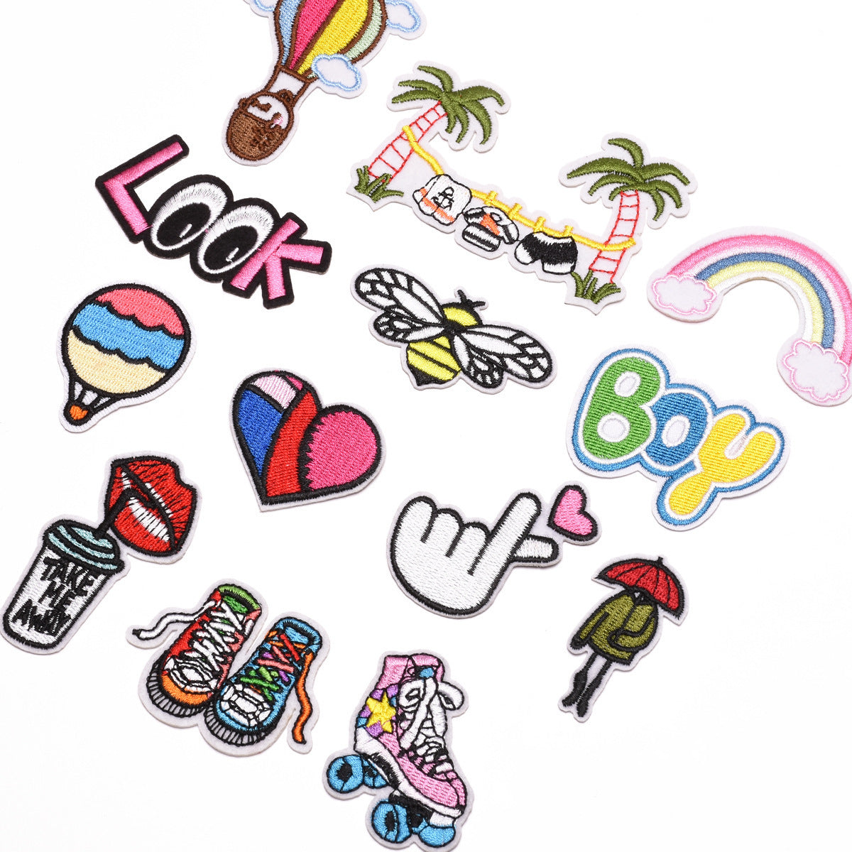 Wholesale Felt Cartoon Iron On Patches Set Of 13 For Jeans DIY Accessory