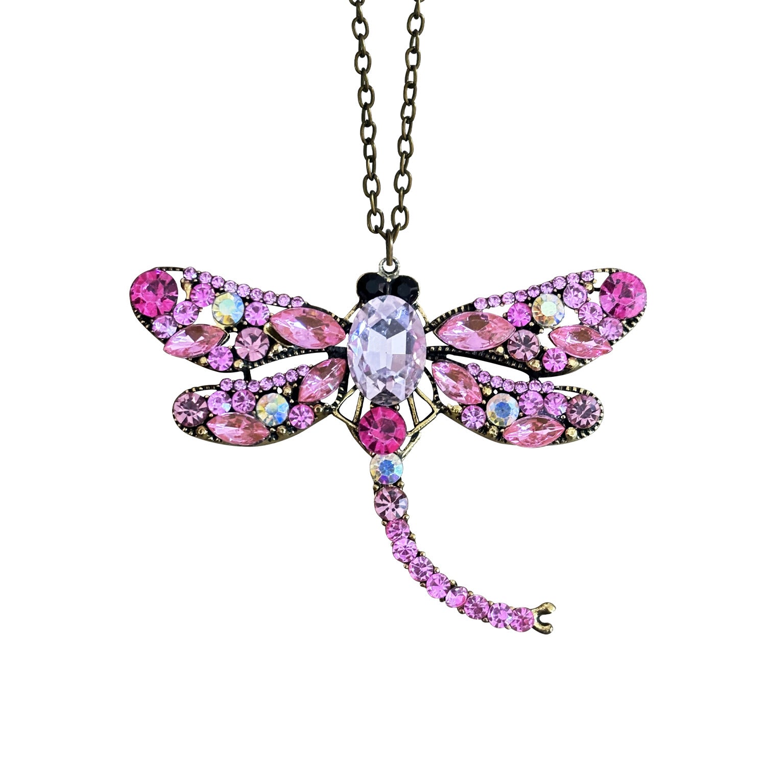 Wholesale diamond-encrusted alloy dragonfly car  decoration  pendant car accessories