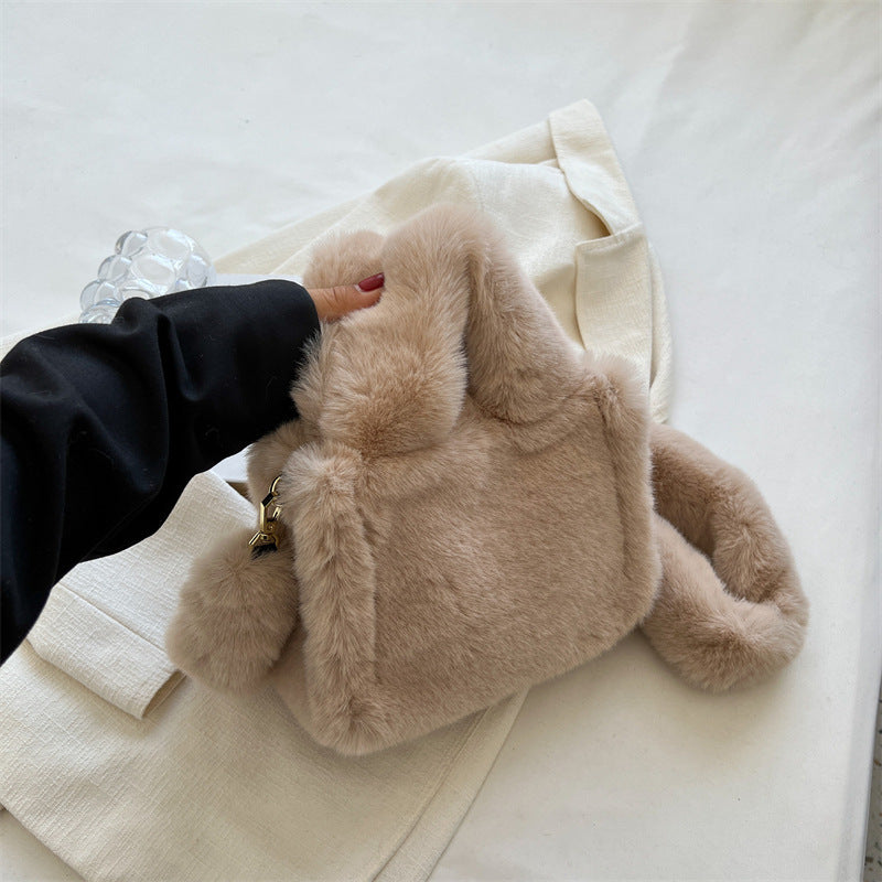 Wholesale Plush Bags Shoulder Crossbody Bags Hand-held Furry Bags