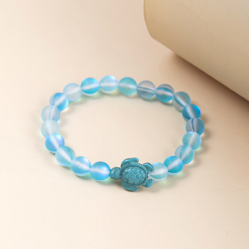 Wholesale Source Ins Style Niche Design Colorful Turtle Translucent Male and Female Couple Bracelets