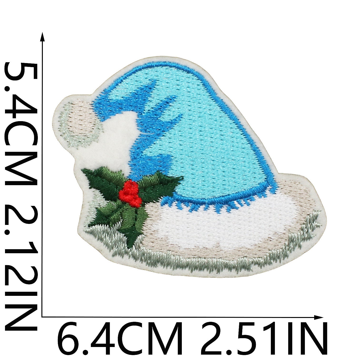 Wholesale Blue and white Christmas embroidered DIY Patches