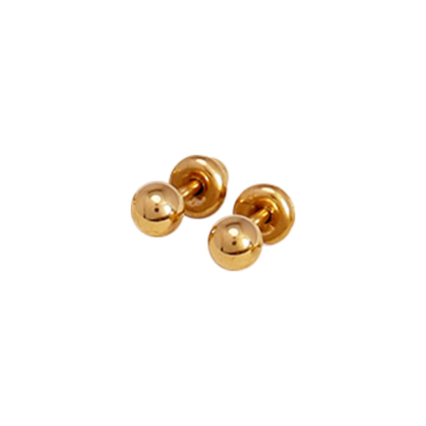 Wholesale 18k Gold Stainless Steel Dot Earrings