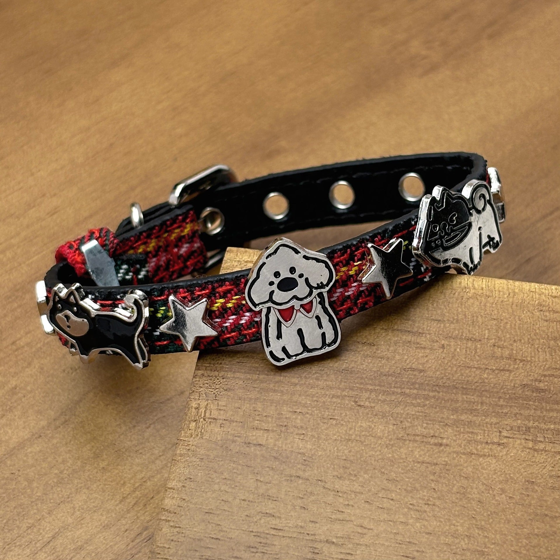 Wholesale Cross punk rhinestone leather willow nail bracelet