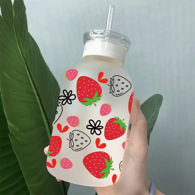 Wholesale Colorful strawberries 16oz Cup UV DTF Wraps