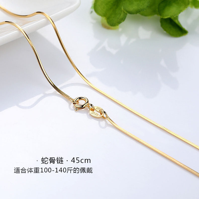 Wholesale Clavicle chain gold plated silver chain bare chain