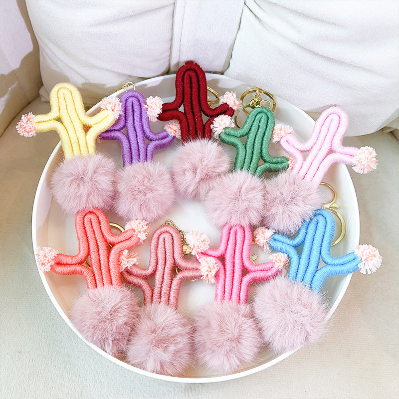 Wholesale Handmade Woven Cotton Rope Keychains