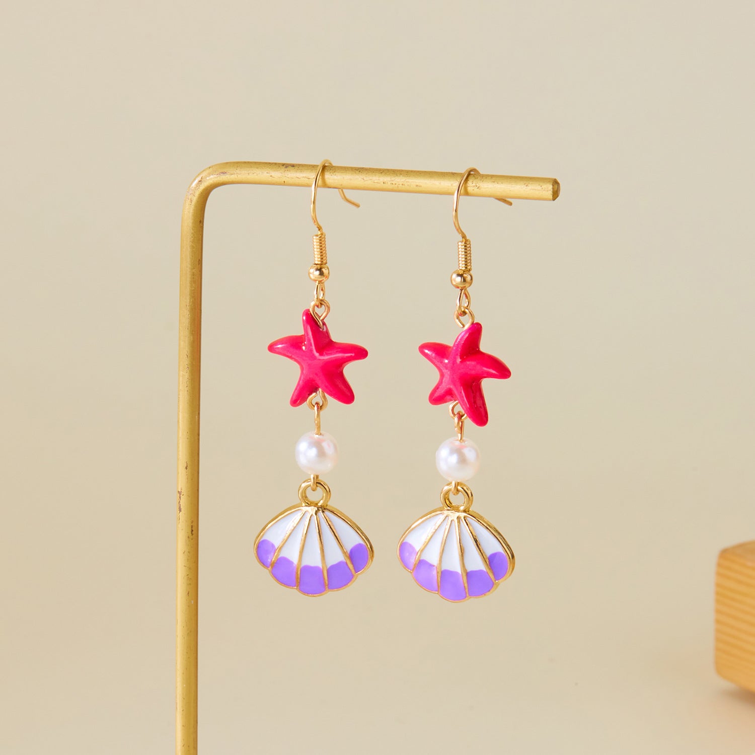 Wholesale Shell and starfish earrings series creative design personality earrings