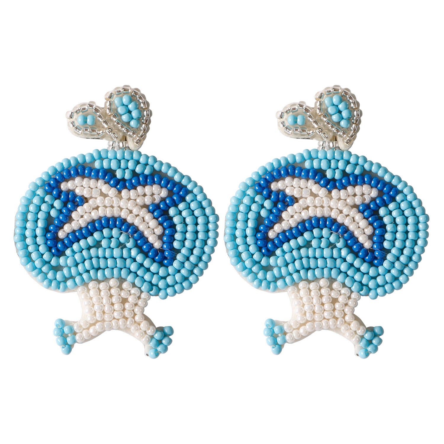 Wholesale Creative Niche Mushroom Earrings Handmade Intangible Cultural Heritage Handicraft Rice Bead Earrings