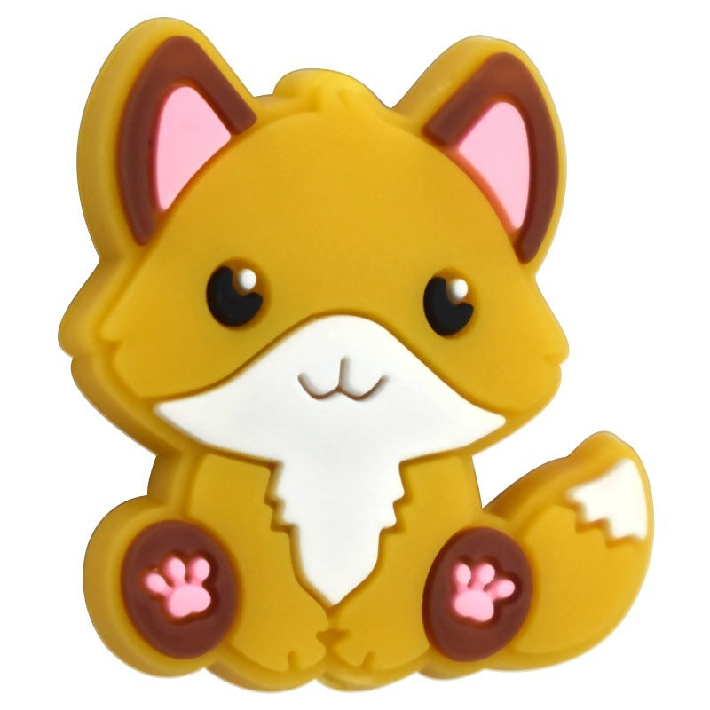 Wholesale Random 100pcs/pack  Cartoon Animal Series Soft Double-Sided Caramel Focal Beads