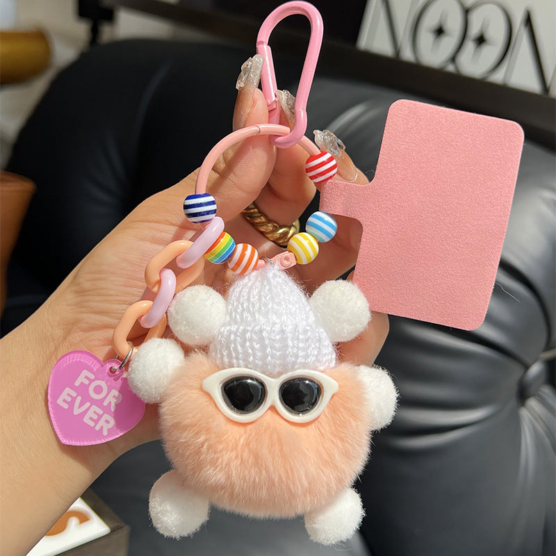 Wholesale Wholesale cute Rex rabbit fur briquettes bag pendants